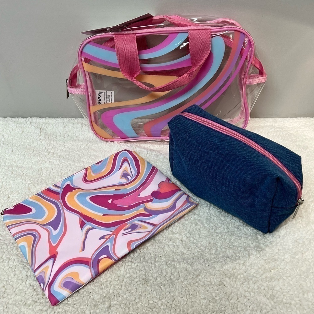iScream Color Swirl Cosmetic Bag Trio - Picture 2 of 13